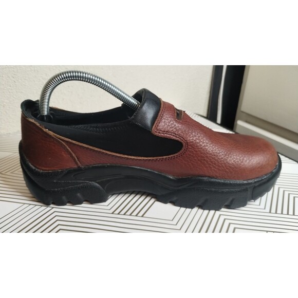 Roper Womens Timeless Basic Brown Leather Slip-On Shoes 9 - Picture 4 of 9